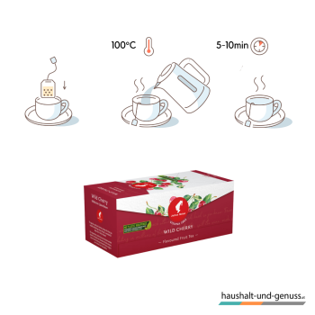 Preview: Julius Meinl Tee Wildkirsche, Wild Cherry, Früchtetee, Ziehzeit